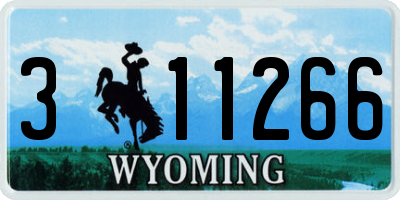 WY license plate 311266