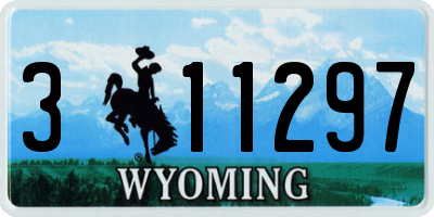 WY license plate 311297