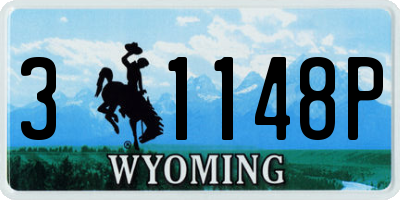 WY license plate 31148P
