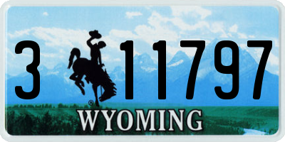 WY license plate 311797