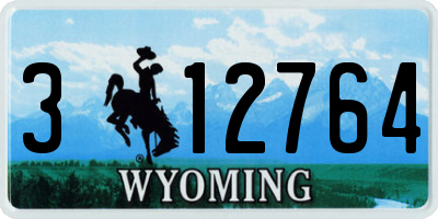 WY license plate 312764