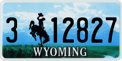 WY license plate 312827