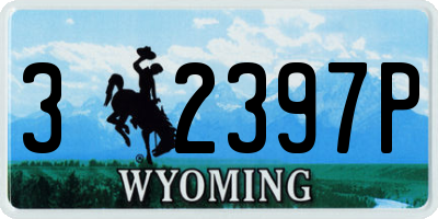 WY license plate 32397P
