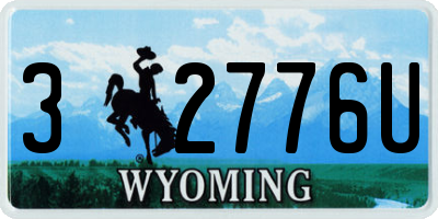 WY license plate 32776U