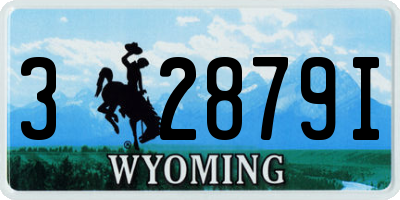 WY license plate 32879I