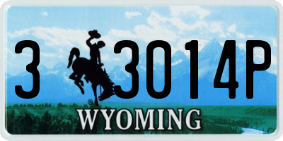 WY license plate 33014P