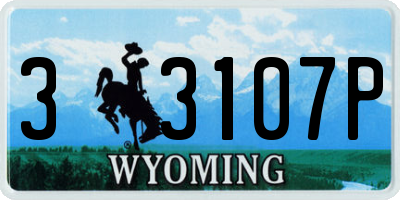 WY license plate 33107P