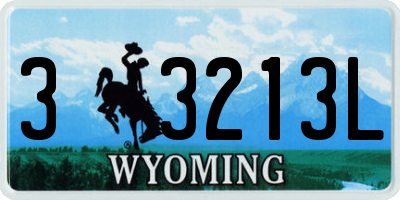 WY license plate 33213L