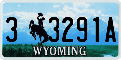 WY license plate 33291A