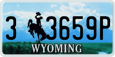 WY license plate 33659P