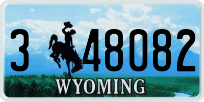 WY license plate 348082