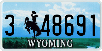 WY license plate 348691
