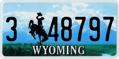 WY license plate 348797