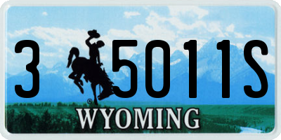 WY license plate 35011S