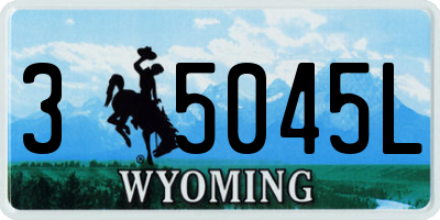 WY license plate 35045L