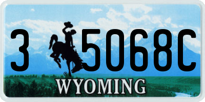 WY license plate 35068C