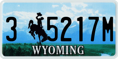 WY license plate 35217M