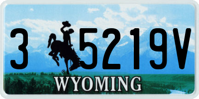 WY license plate 35219V