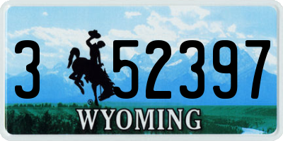 WY license plate 352397