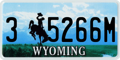 WY license plate 35266M