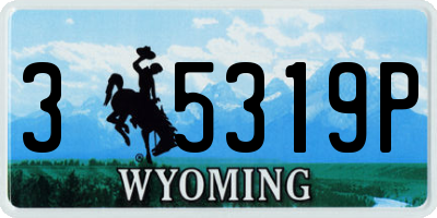 WY license plate 35319P