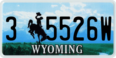 WY license plate 35526W