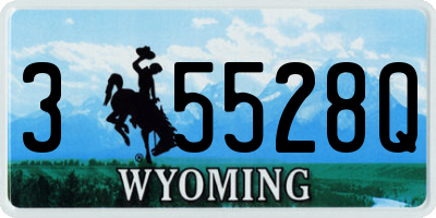 WY license plate 35528Q