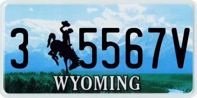 WY license plate 35567V