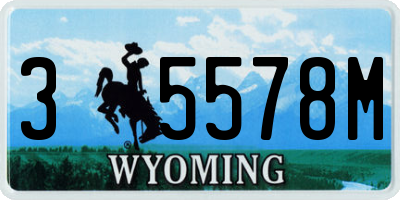WY license plate 35578M