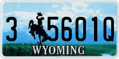 WY license plate 35601Q