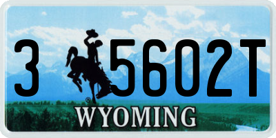 WY license plate 35602T