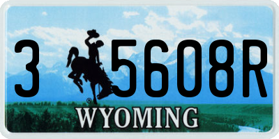 WY license plate 35608R