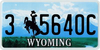 WY license plate 35640C
