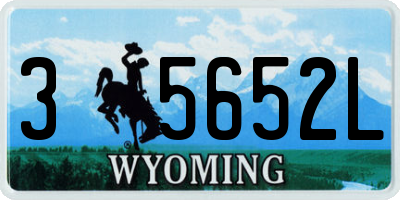 WY license plate 35652L