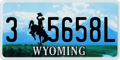 WY license plate 35658L