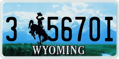 WY license plate 35670I