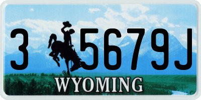 WY license plate 35679J
