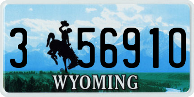 WY license plate 35691O
