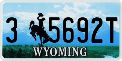 WY license plate 35692T