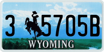 WY license plate 35705B