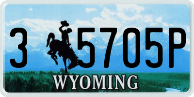 WY license plate 35705P