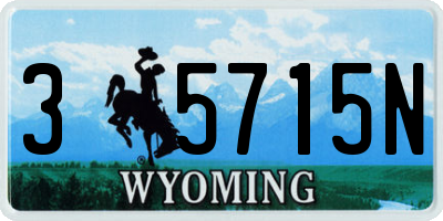 WY license plate 35715N