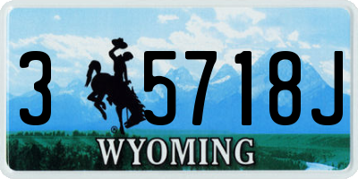 WY license plate 35718J