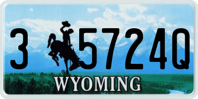 WY license plate 35724Q