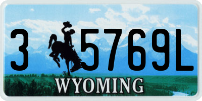 WY license plate 35769L