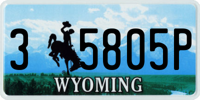 WY license plate 35805P