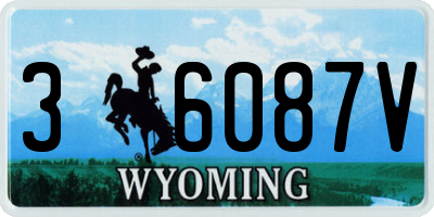 WY license plate 36087V