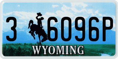 WY license plate 36096P