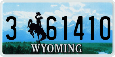 WY license plate 36141O