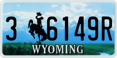 WY license plate 36149R